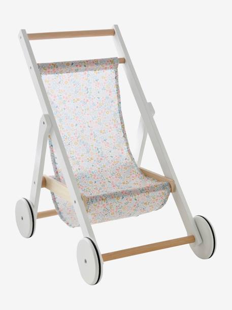 Poussette poupon en bois FSC® blanc - vertbaudet enfant 