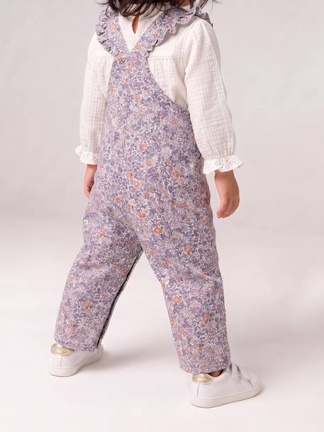 Tuinbroek voor babymeisjes blauw - vertbaudet enfant 