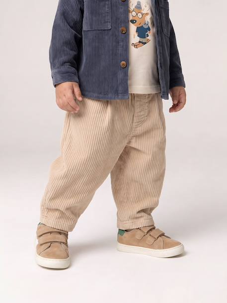 Babyjongensbroek van ribfluweel beige - vertbaudet enfant 