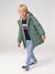 Parka garçon à capuche doublure sherpa kaki+noir+taupe+vert sauge - vertbaudet enfant 