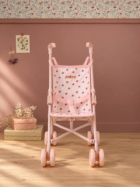 Buggy voor pop geel+groen+rozen - vertbaudet enfant 