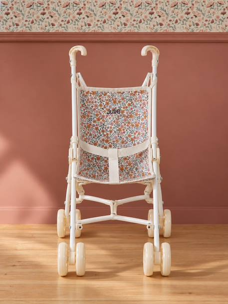 Buggy voor pop geel+groen+rozen - vertbaudet enfant 