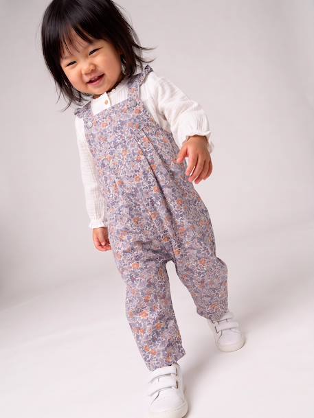 Tuinbroek voor babymeisjes blauw - vertbaudet enfant 