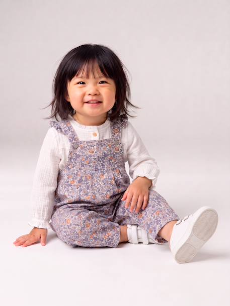 Tuinbroek voor babymeisjes blauw - vertbaudet enfant 