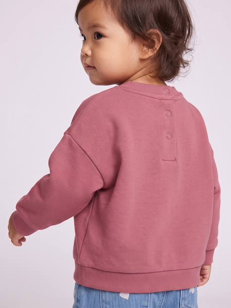 Sweat-shirt bébé fille message imprimé framboise+vanille - vertbaudet enfant 