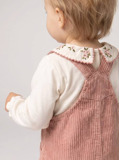 3-delige babyset jurk, shirt en maillot rouge - vertbaudet enfant 