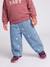 Jean large bébé fille petits coeurs brodés denim gris+stone - vertbaudet enfant 