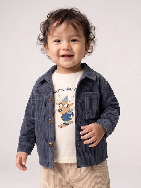 Surchemise bébé garçon bleu grisé - vertbaudet enfant 