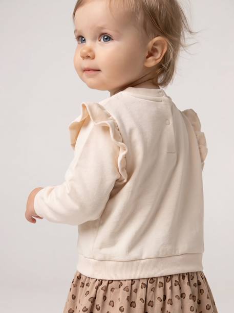 Robe bébé fille manches longues vanille - vertbaudet enfant 