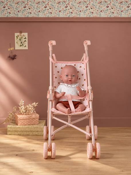 Buggy voor pop geel+groen+rozen - vertbaudet enfant 