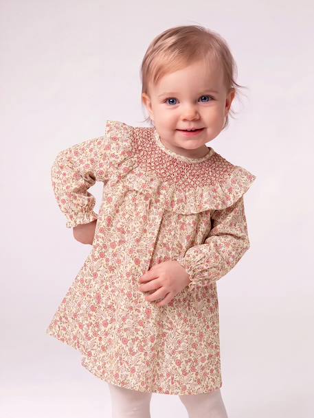 Babyjurk met lange mouwen ecru - vertbaudet enfant 