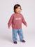 Jean large bébé fille petits coeurs brodés denim gris+stone - vertbaudet enfant 