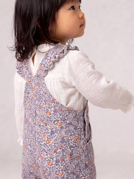 Tuinbroek voor babymeisjes blauw - vertbaudet enfant 