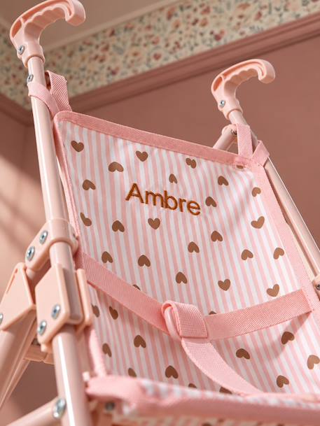 Buggy voor pop geel+groen+rozen - vertbaudet enfant 