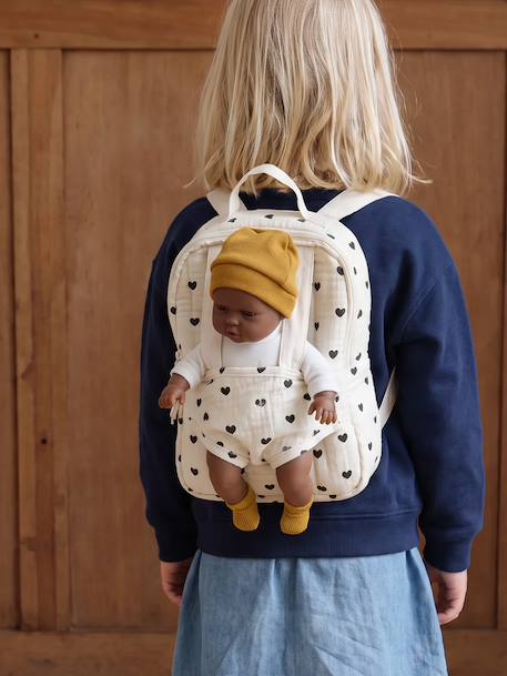 Rugzak met houder voor poppen CHERRY geel+zwart - vertbaudet enfant 