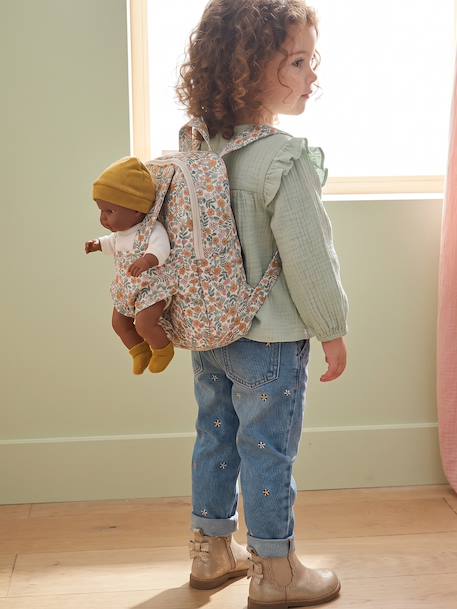 Sac à dos porte poupon jaune - vertbaudet enfant 