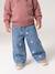 Jean large bébé fille petits coeurs brodés denim gris+stone - vertbaudet enfant 