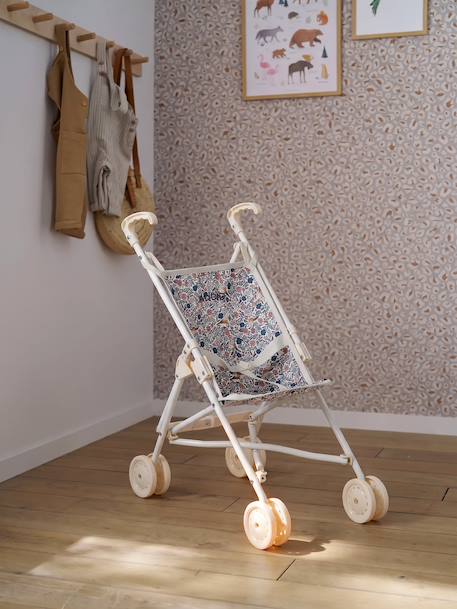 Buggy voor pop geel+groen+rozen - vertbaudet enfant 