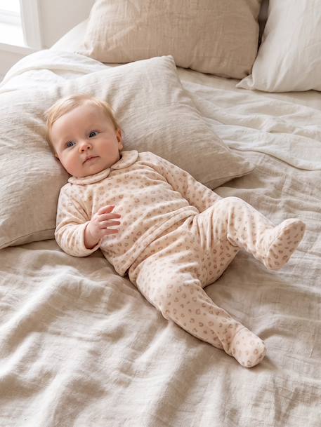 Set van 2 babymeisjespyjama's gemêleerd beige - vertbaudet enfant 