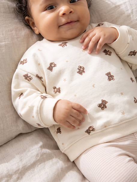 2-delige babyset met sweater en broek ecru - vertbaudet enfant 