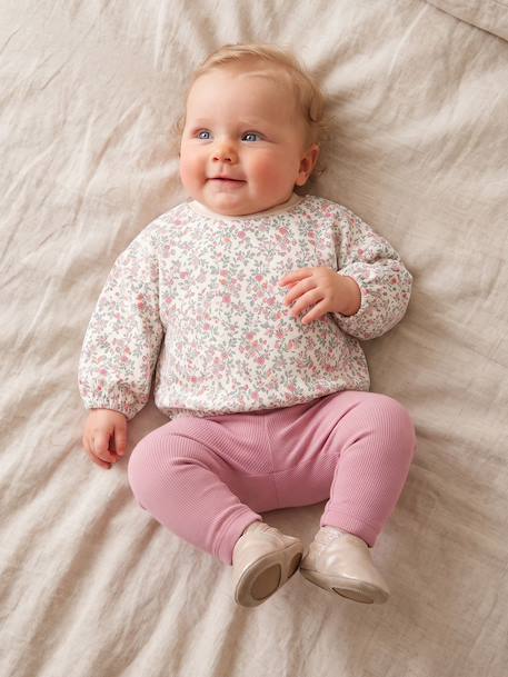 Ensemble bébé fille sweat et pantalon écru - vertbaudet enfant 