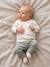 Brassière naissance manches longues cappuccino+écru+vert sauge - vertbaudet enfant 