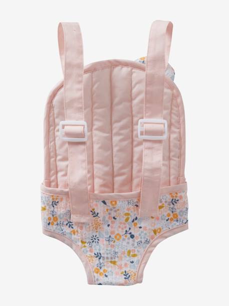 Porte-poupon en gaze de coton beige+rose - vertbaudet enfant 