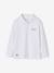 Polo manches longues garçon blanc+bleu ardoise - vertbaudet enfant 