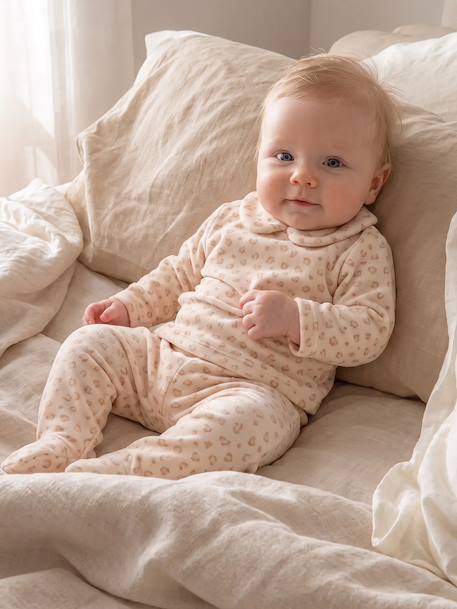 Set van 2 babymeisjespyjama's gemêleerd beige - vertbaudet enfant 