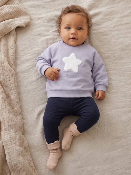 Baby sweater met rugopening hemelsblauw - vertbaudet enfant 