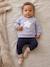 Baby sweater met rugopening hemelsblauw - vertbaudet enfant 