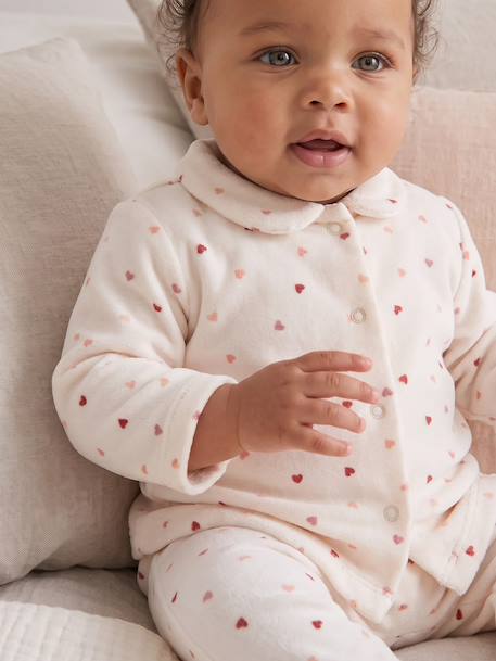 Lot de 2 pyjamas bébé fille rose poudré - vertbaudet enfant 
