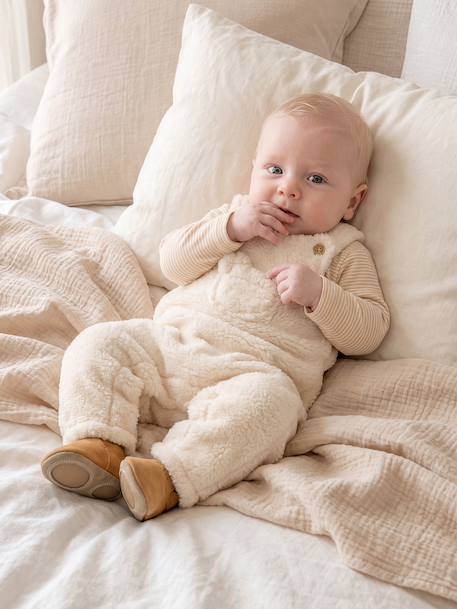 Ensemble salopette et body bébé garçon vanille - vertbaudet enfant 
