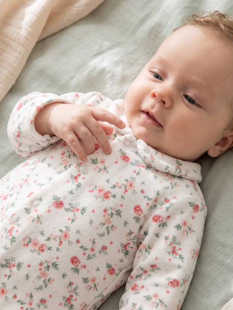 Set van 2 boxpakken voor baby's cappuccino+lichtroze+saliegroen - vertbaudet enfant 