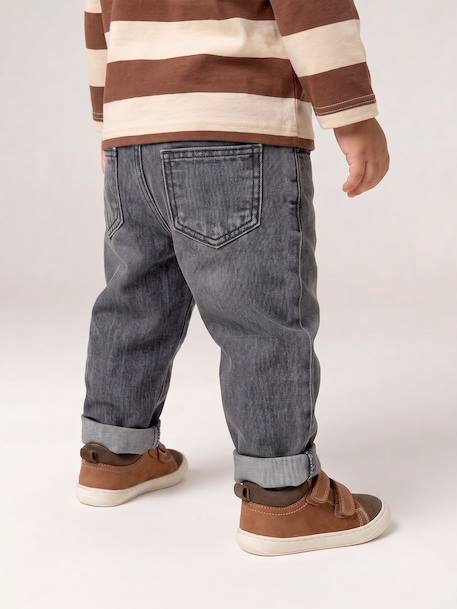 Jean denim bébé denim brut+denim gris - vertbaudet enfant 