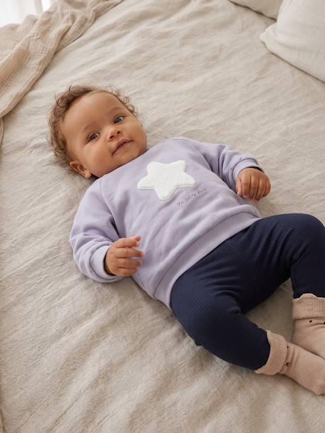 Baby sweater met rugopening hemelsblauw - vertbaudet enfant 