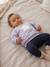 Baby sweater met rugopening hemelsblauw - vertbaudet enfant 