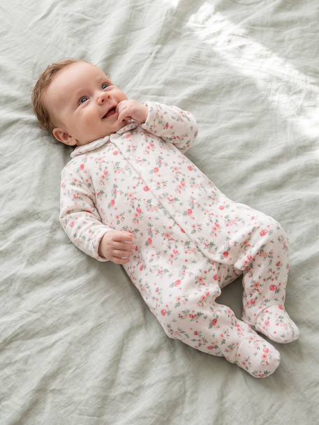 Set van 2 boxpakken voor baby's cappuccino+lichtroze+saliegroen - vertbaudet enfant 
