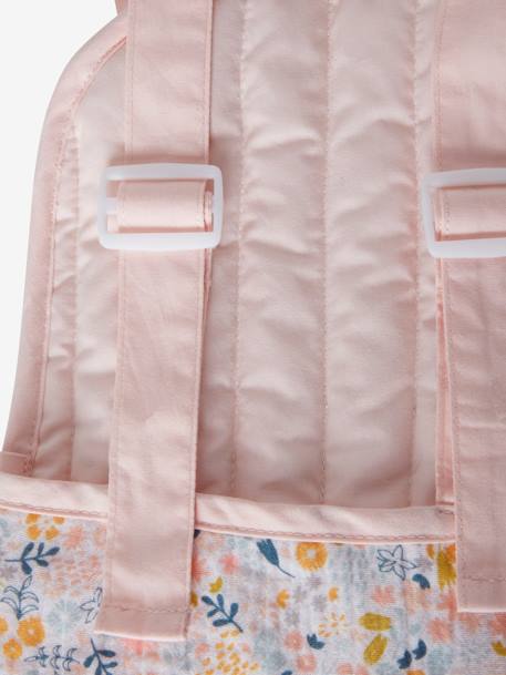 Porte-poupon en gaze de coton beige+rose - vertbaudet enfant 