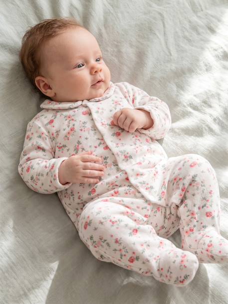 Set van 2 boxpakken voor baby's cappuccino+lichtroze+saliegroen - vertbaudet enfant 