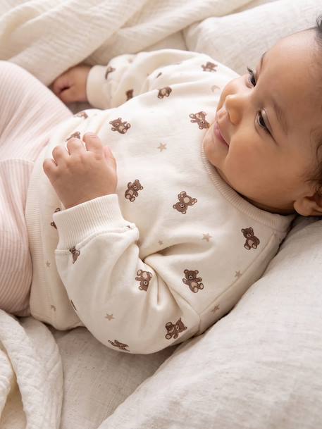 Ensemble sweat et pantalon bébé garçon écru - vertbaudet enfant 