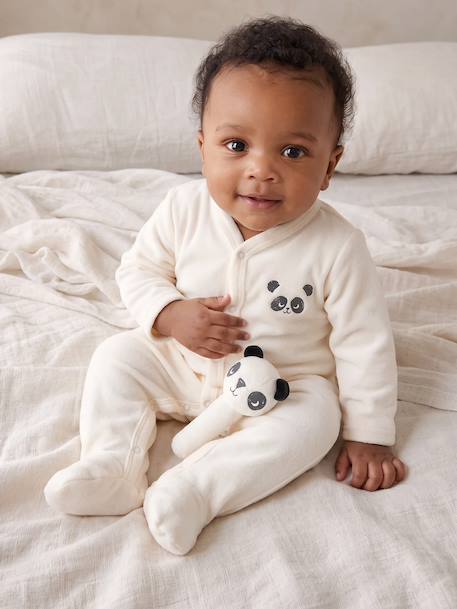 Babypakje met knuffeldoekje ecru - vertbaudet enfant 