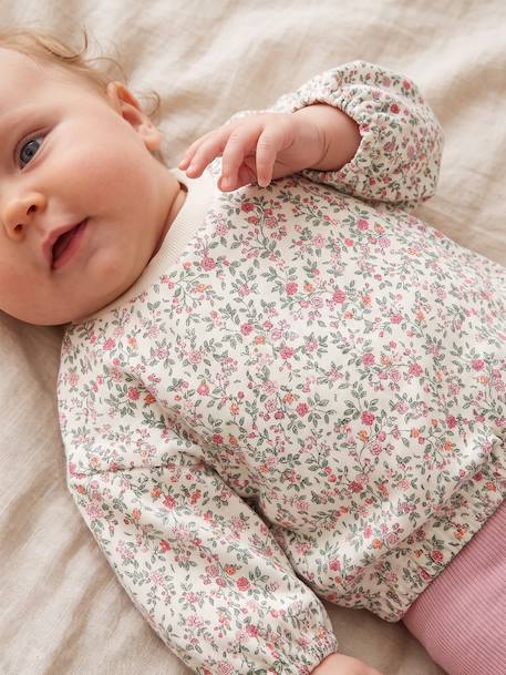 Ensemble bébé fille sweat et pantalon écru - vertbaudet enfant 