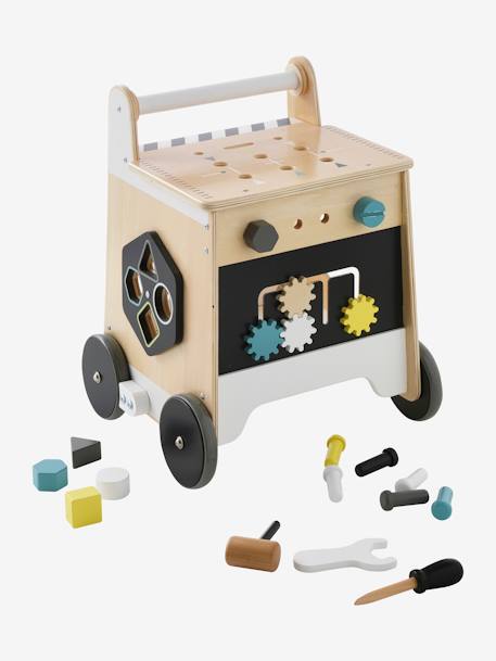 Chariot de marche bricolage en bois FSC® BEIGE - vertbaudet enfant 