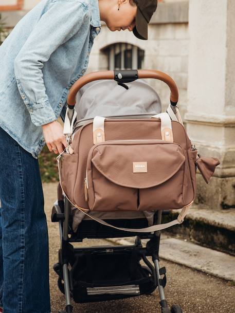 Sac à langer Genève II beige imprimé+BLEU MARINE+gris chiné+marron+Vert sauge - vertbaudet enfant 