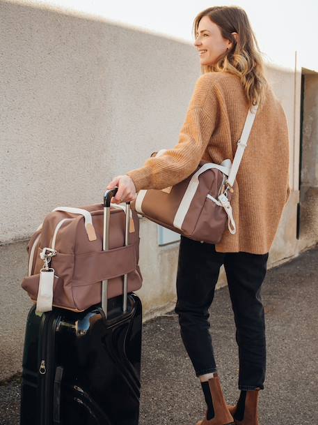 Sac à langer Genève II beige imprimé+BLEU MARINE+gris chiné+marron+Vert sauge - vertbaudet enfant 