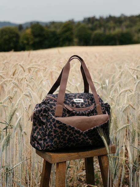 Sac à langer Sydney II beige imprimé+marron imprimé+vert sauge - vertbaudet enfant 