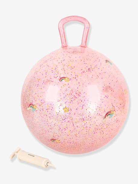 Ballon sauteur à paillettes doré+rose - vertbaudet enfant 