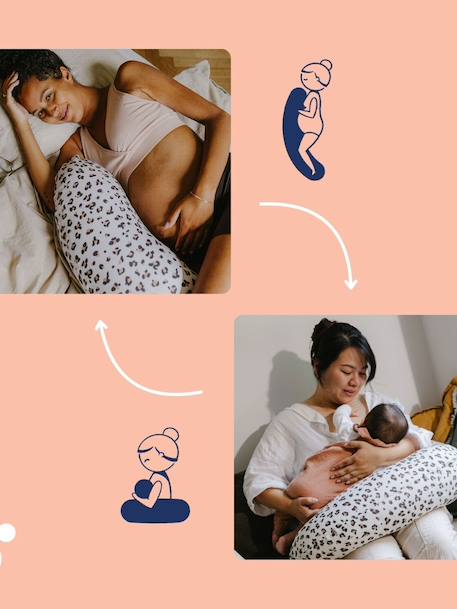 Coussin de maternité Doomoo beige+beige imprimé+ETHNIC PETROL+RISOTTO TAUPE+terracotta+vert - vertbaudet enfant 