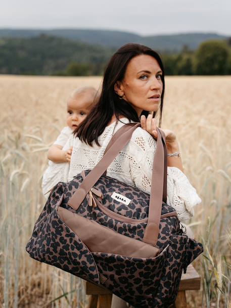 Luiertas Sydney II van BEABA beige, bedrukt+bruin, bedrukt+saliegroen - vertbaudet enfant 